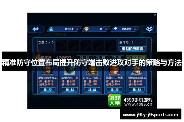 精准防守位置布局提升防守端击败进攻对手的策略与方法